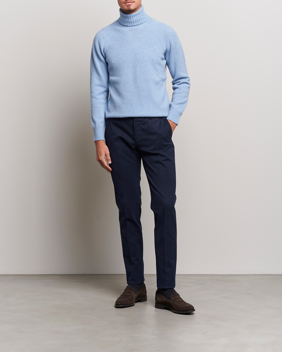 Herre | Trøjer | Altea | Wool/Cashmere Crew Neck Rollneck Light Blue