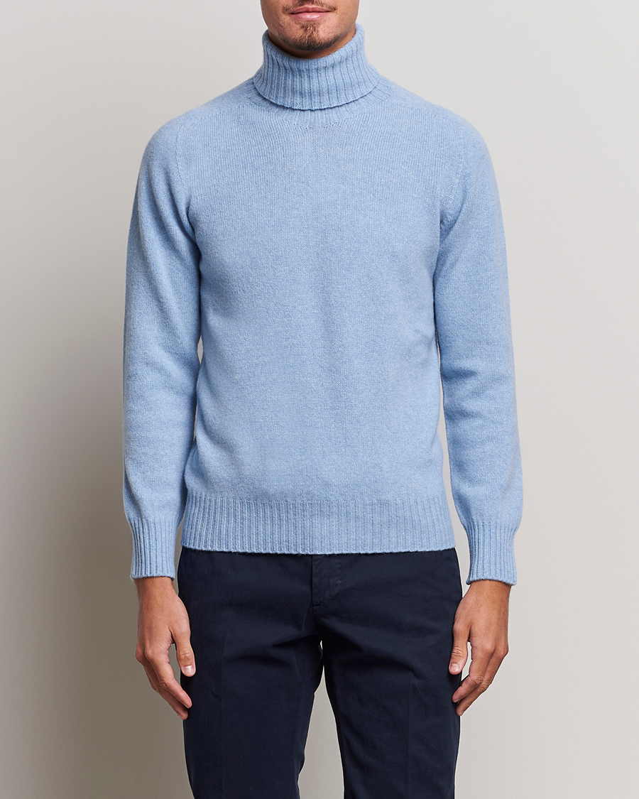 Herre | Rullekravetrøjer | Altea | Wool/Cashmere Crew Neck Rollneck Light Blue