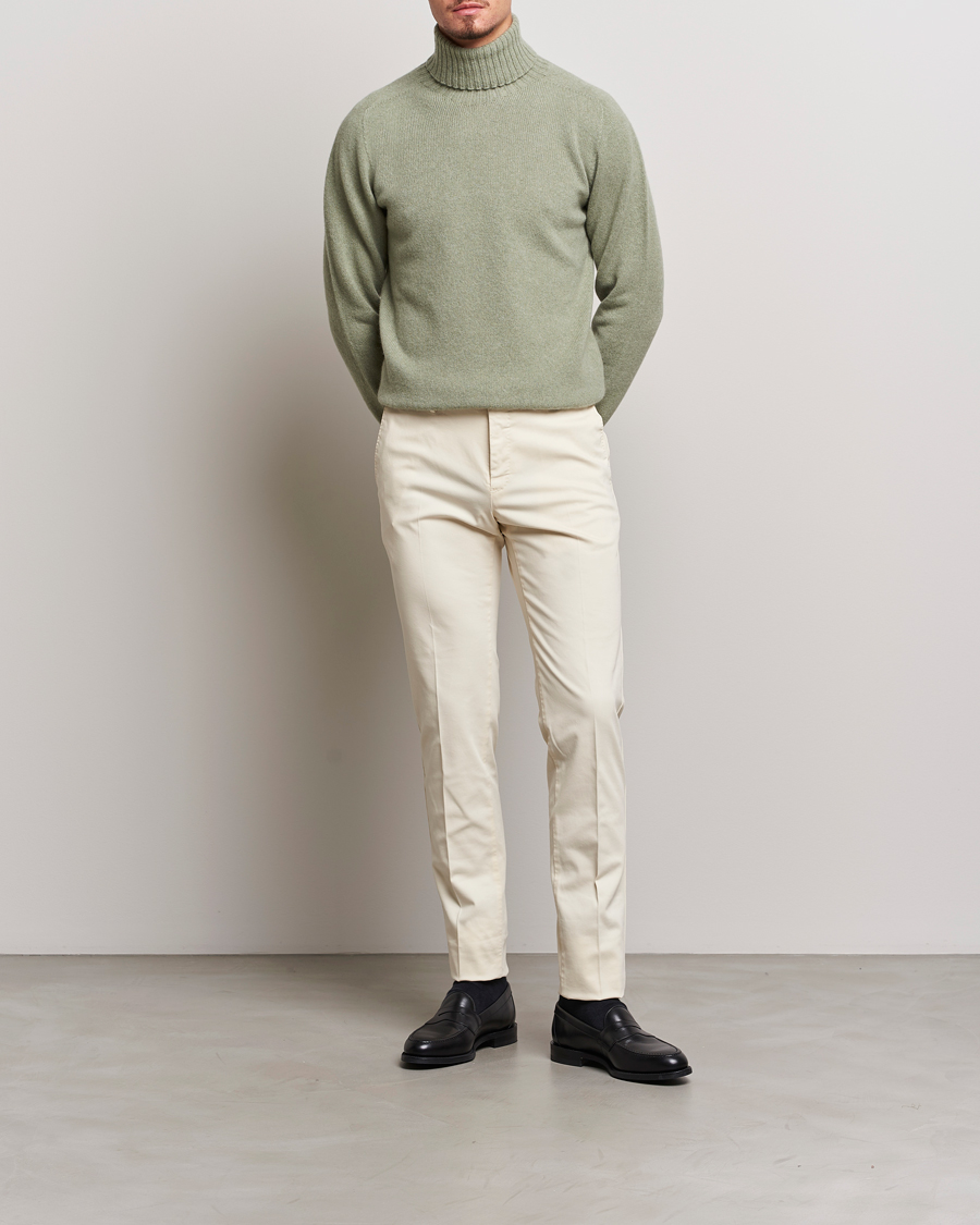 Herre | Trøjer | Altea | Wool/Cashmere Crew Neck Rollneck Sage