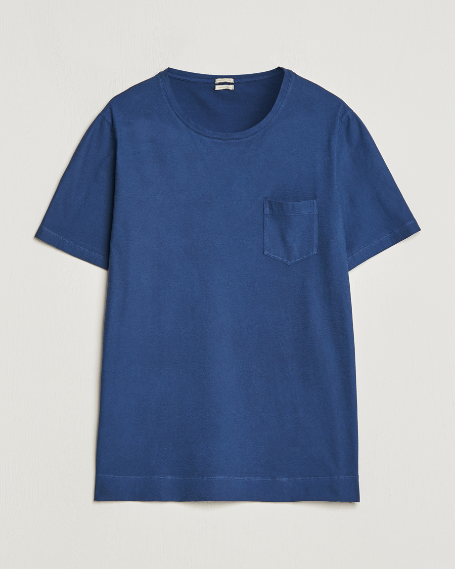 Herre |  | Massimo Alba | Panarea Cotton Jersey T-Shirt Navy