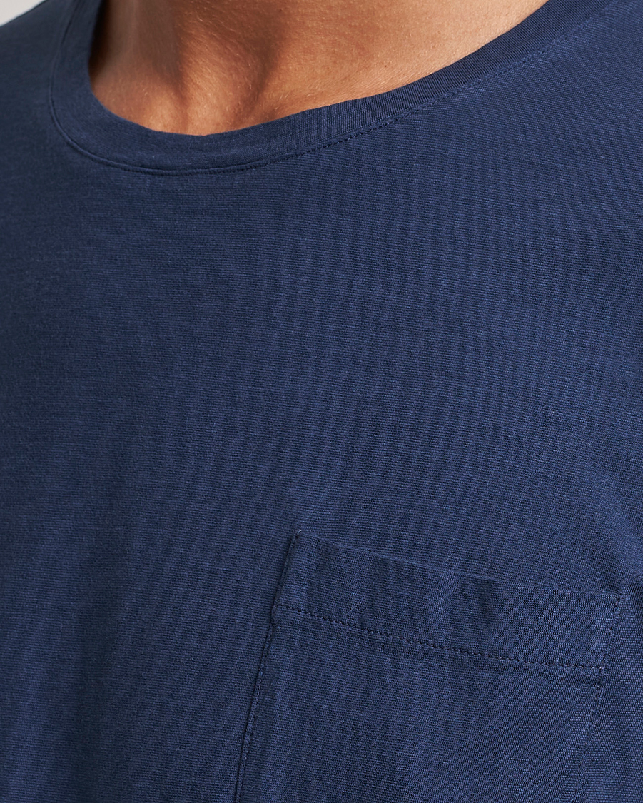 Herre | T-Shirts | Massimo Alba | Panarea Cotton Jersey T-Shirt Navy