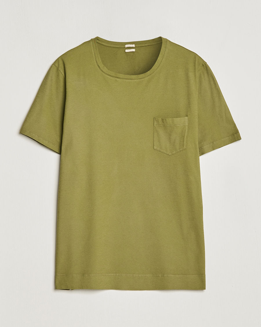 Herre | T-Shirts | Massimo Alba | Panarea Cotton Jersey T-Shirt Olive