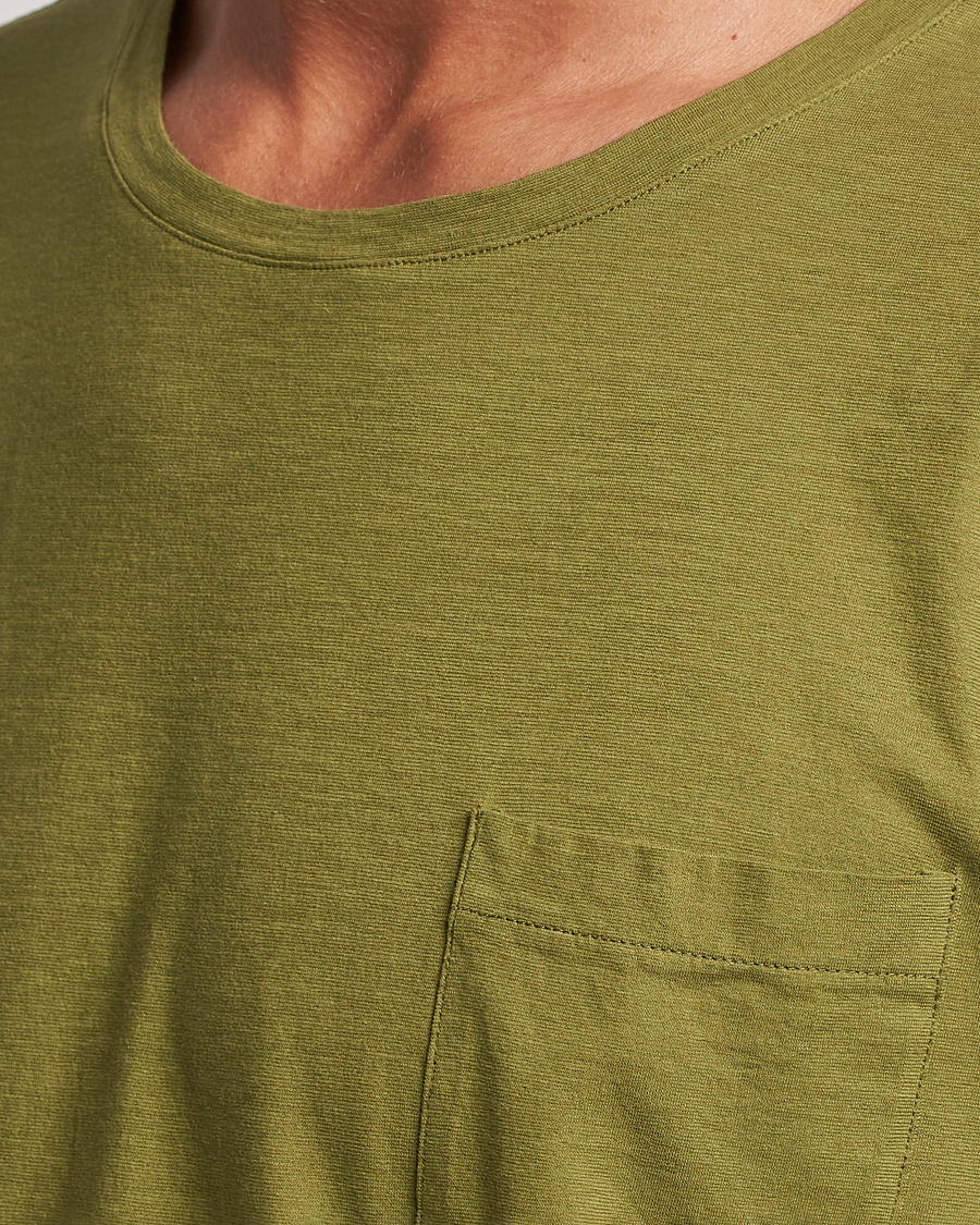 Herre | T-Shirts | Massimo Alba | Panarea Cotton Jersey T-Shirt Olive