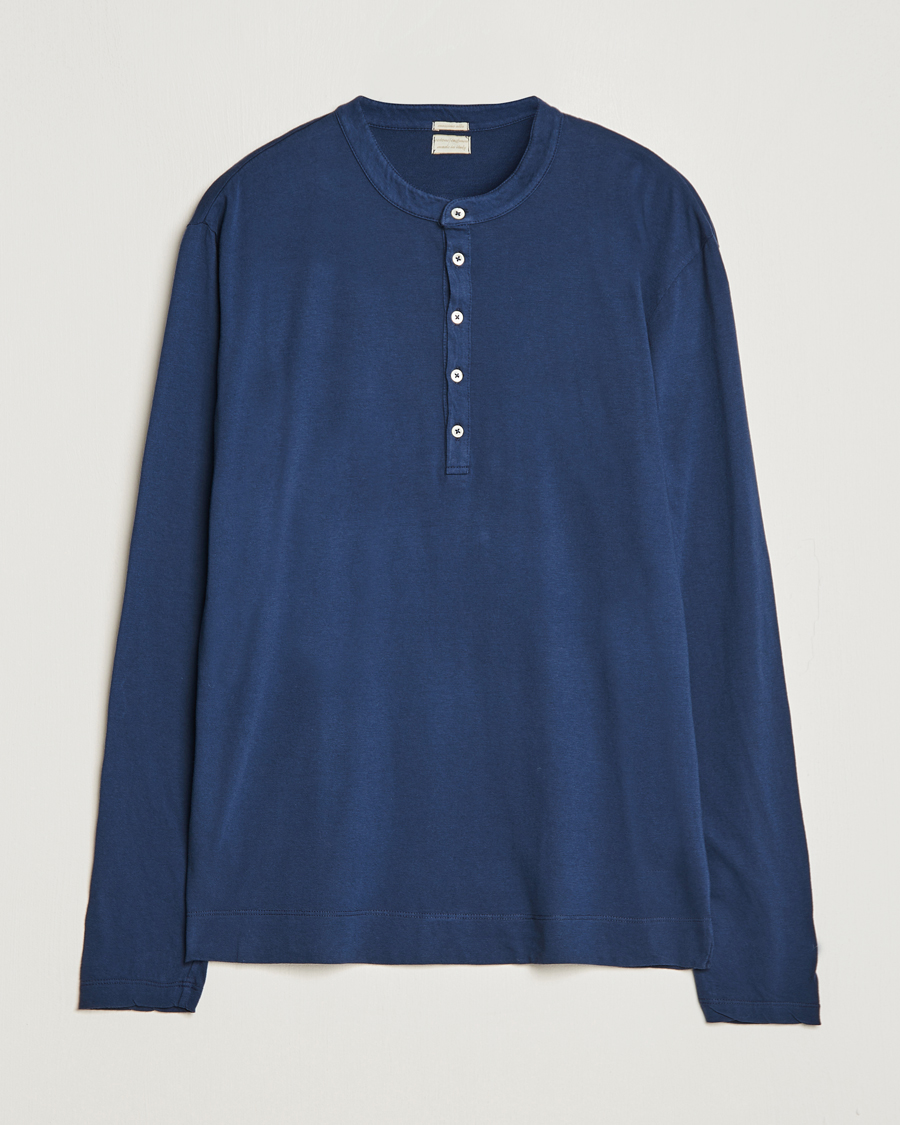 Herre | Trøjer | Massimo Alba | Hawai Cotton/Cashmere Henley Navy
