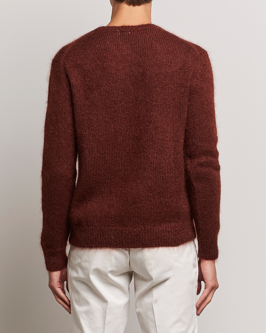 Herre | Trøjer | Massimo Alba | Alder Mohair/Silk Crew Neck Burnt Orange