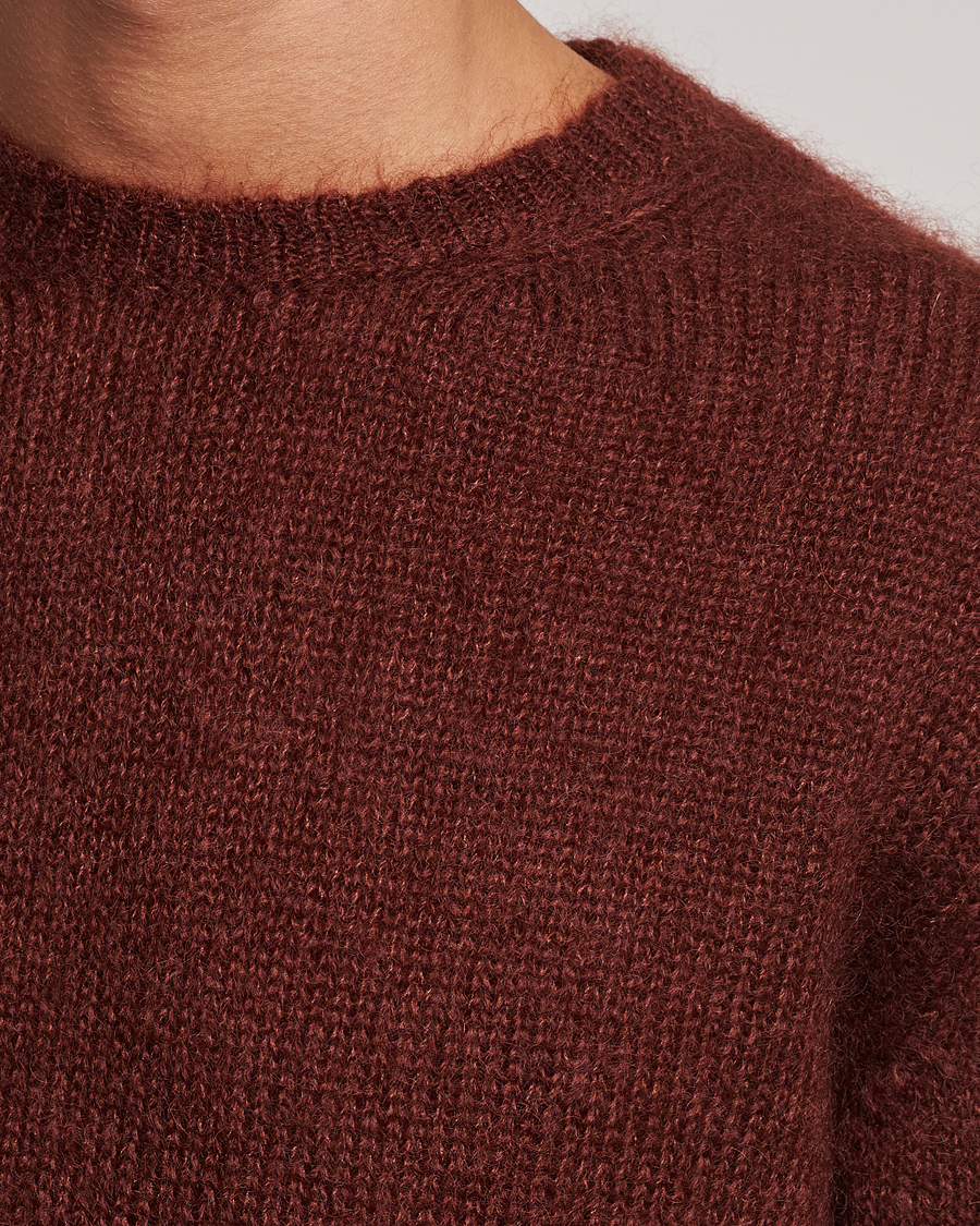 Herre | Trøjer | Massimo Alba | Alder Mohair/Silk Crew Neck Burnt Orange