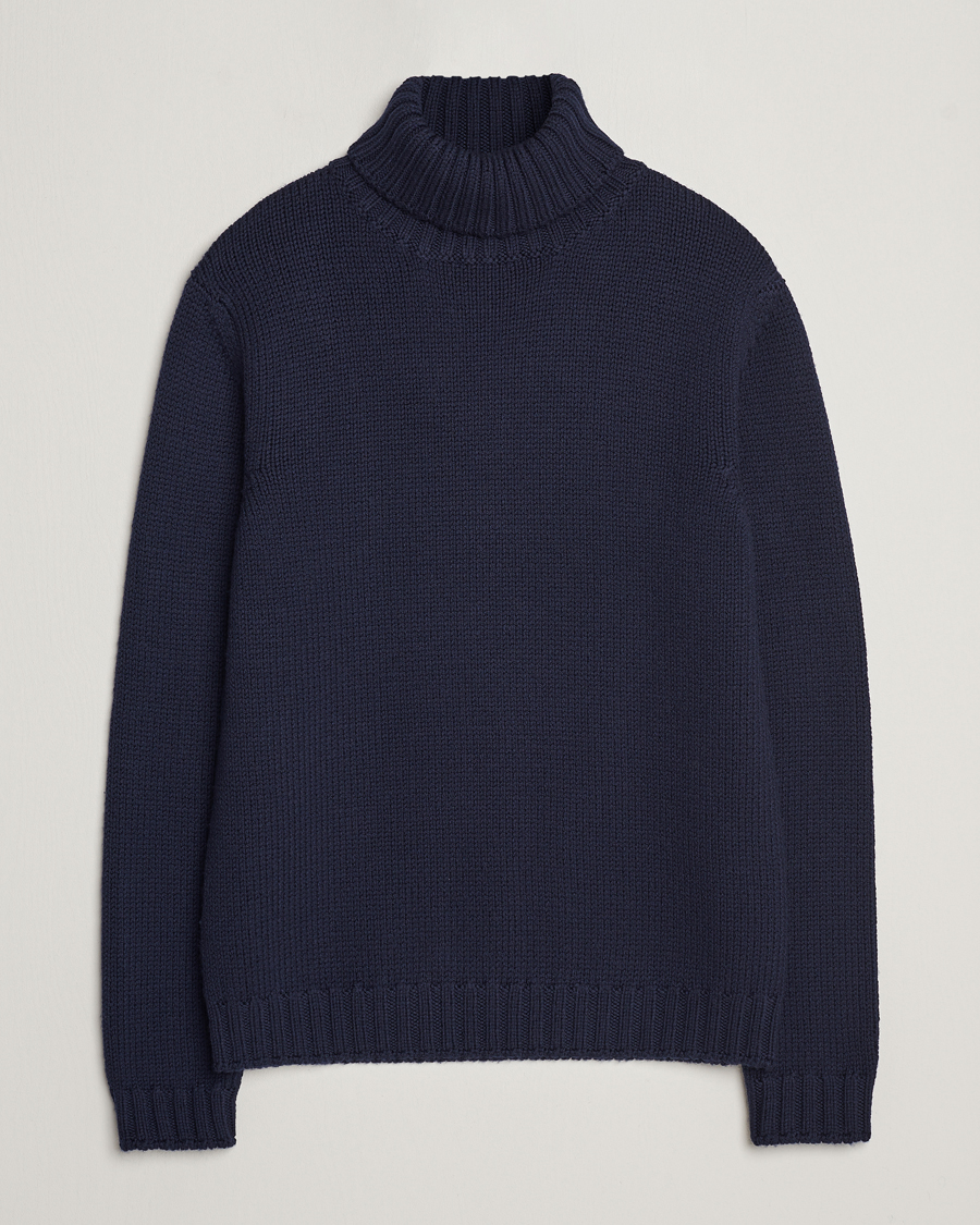 Herre | Trøjer | Massimo Alba | Karl Knit Rollneck Navy