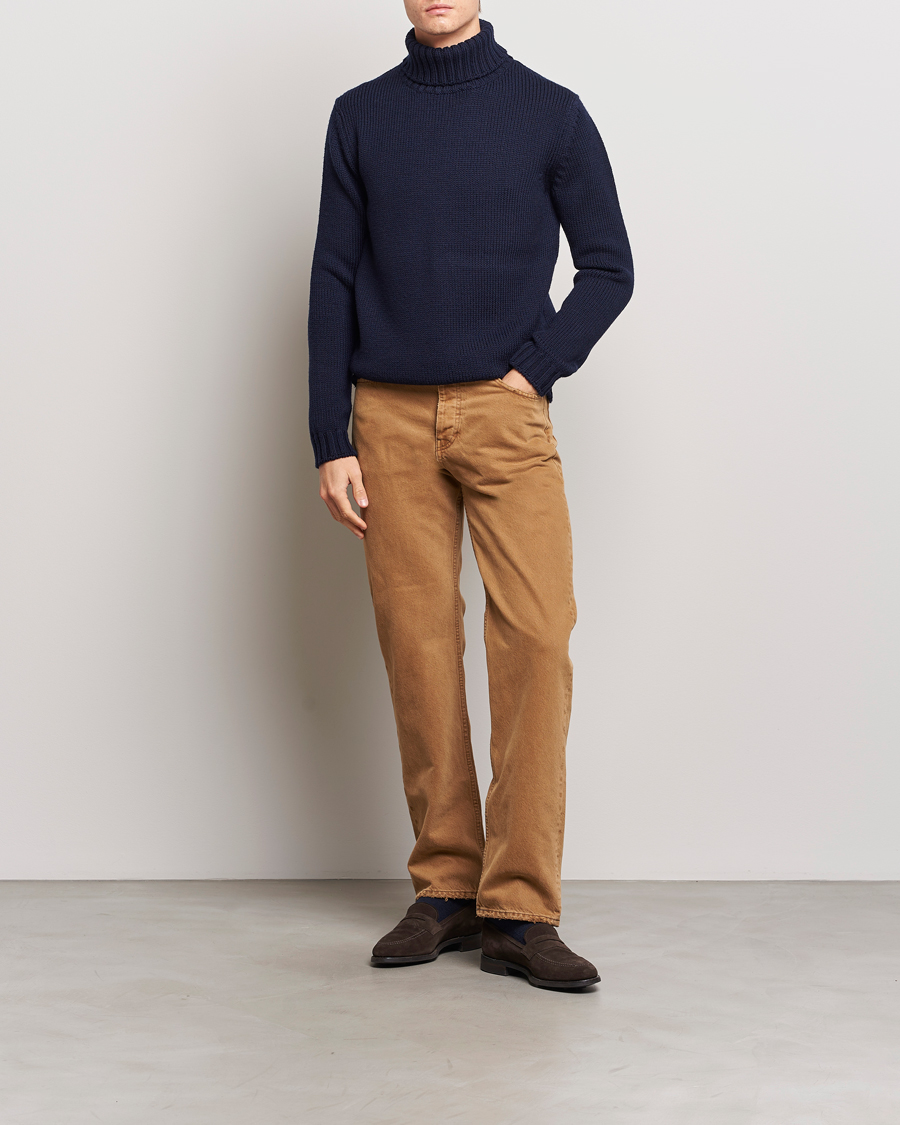 Herre | Trøjer | Massimo Alba | Karl Knit Rollneck Navy