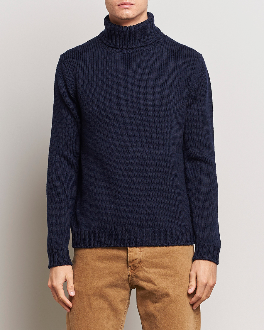 Herre | Trøjer | Massimo Alba | Karl Knit Rollneck Navy