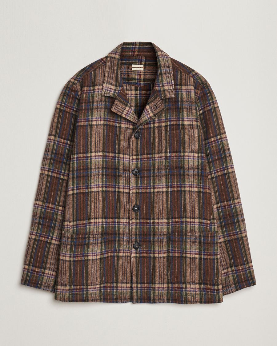 Herre | Jakker | Massimo Alba | Florida Soft Wool Shirt Jacket Brown Check