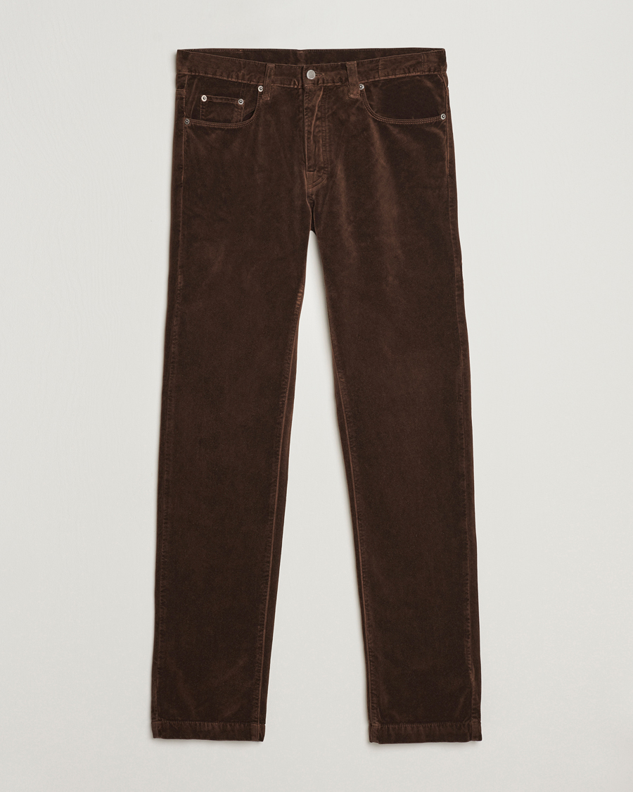 Herre | Bukser | Massimo Alba | Regular Fit Velvet 5-Pocket Pants Chestnut