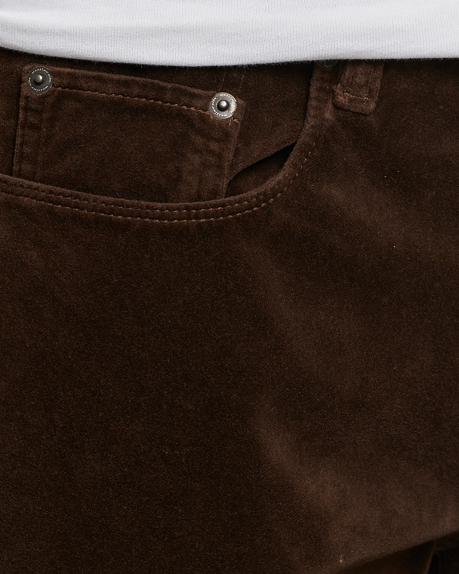Herre | Bukser | Massimo Alba | Regular Fit Velvet 5-Pocket Pants Chestnut