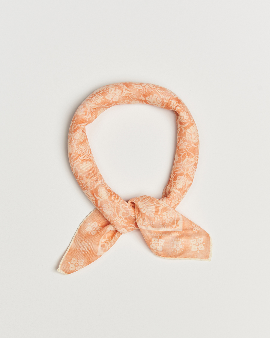 Herre | Massimo Alba Printed Cashmere Bandana Apricot | Massimo Alba | Printed Cashmere Bandana Apricot