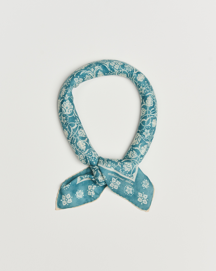 Herre | Massimo Alba Printed Cashmere Bandana Turchese | Massimo Alba | Printed Cashmere Bandana Turchese
