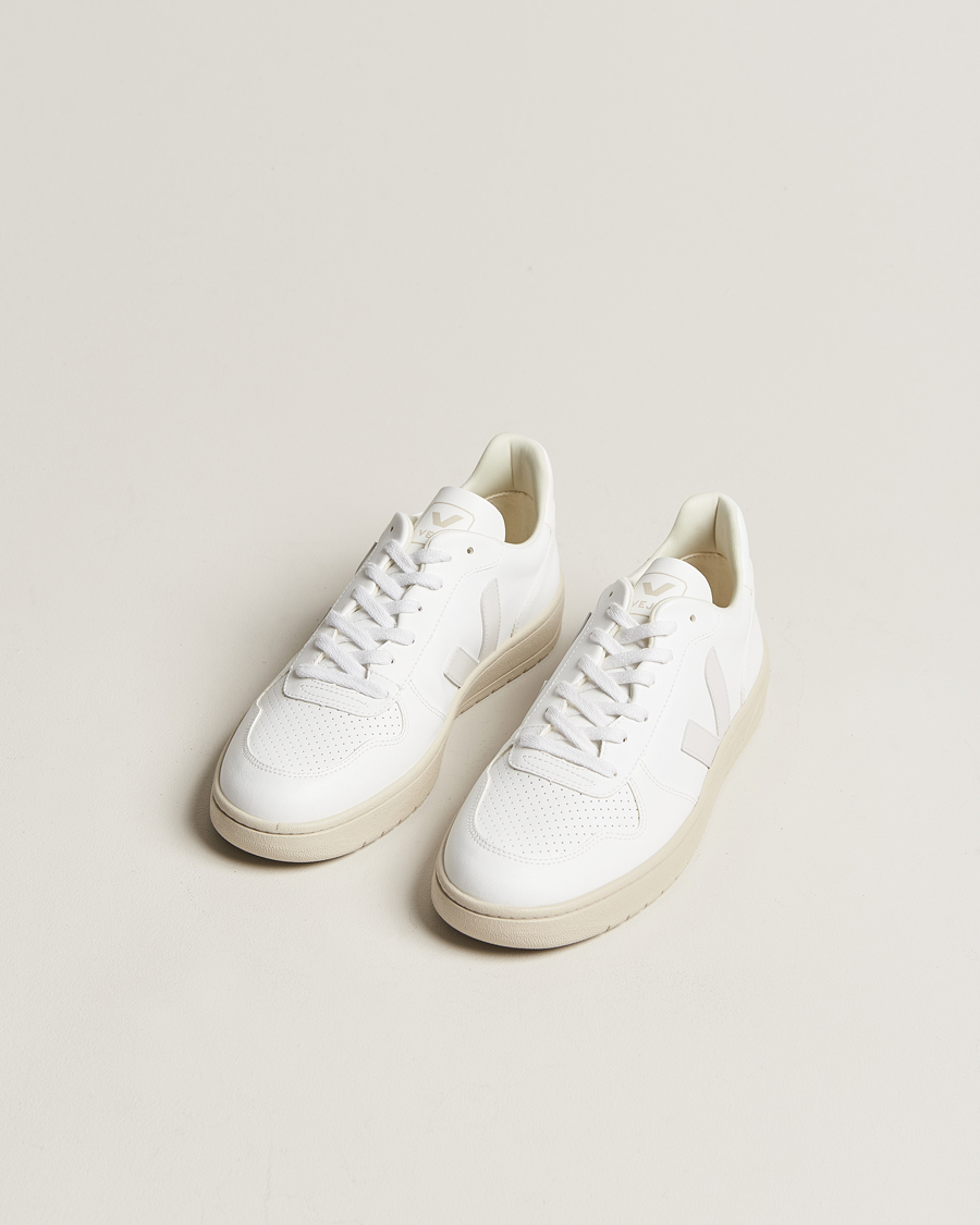 Herre | Sko | Veja | V-10 Vegan Leather Sneaker Full White