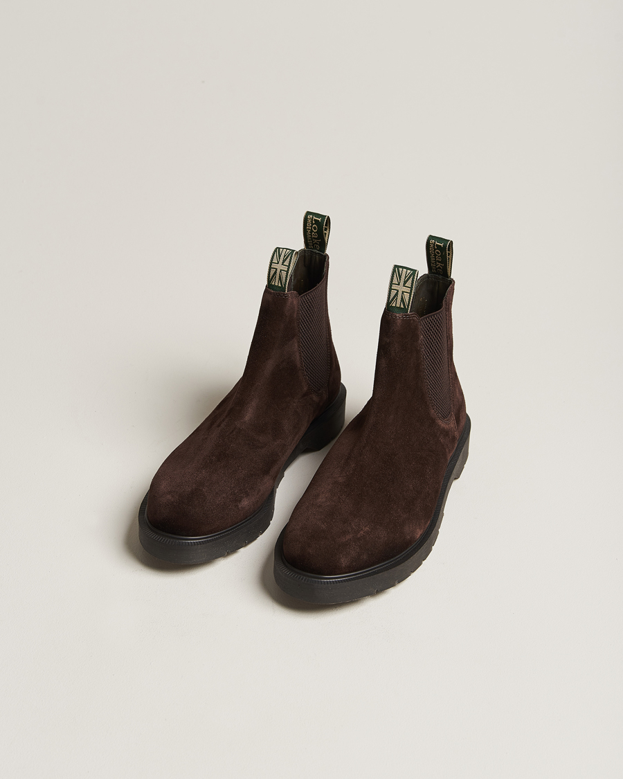 Herre | Håndlavede sko | Loake 1880 | Mccauley Heat Sealed Chelsea Brown Suede