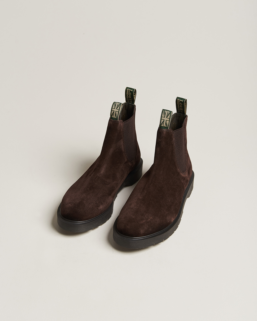 Herre | Støvler | Loake Shoemakers | Mccauley Heat Sealed Chelsea Brown Suede
