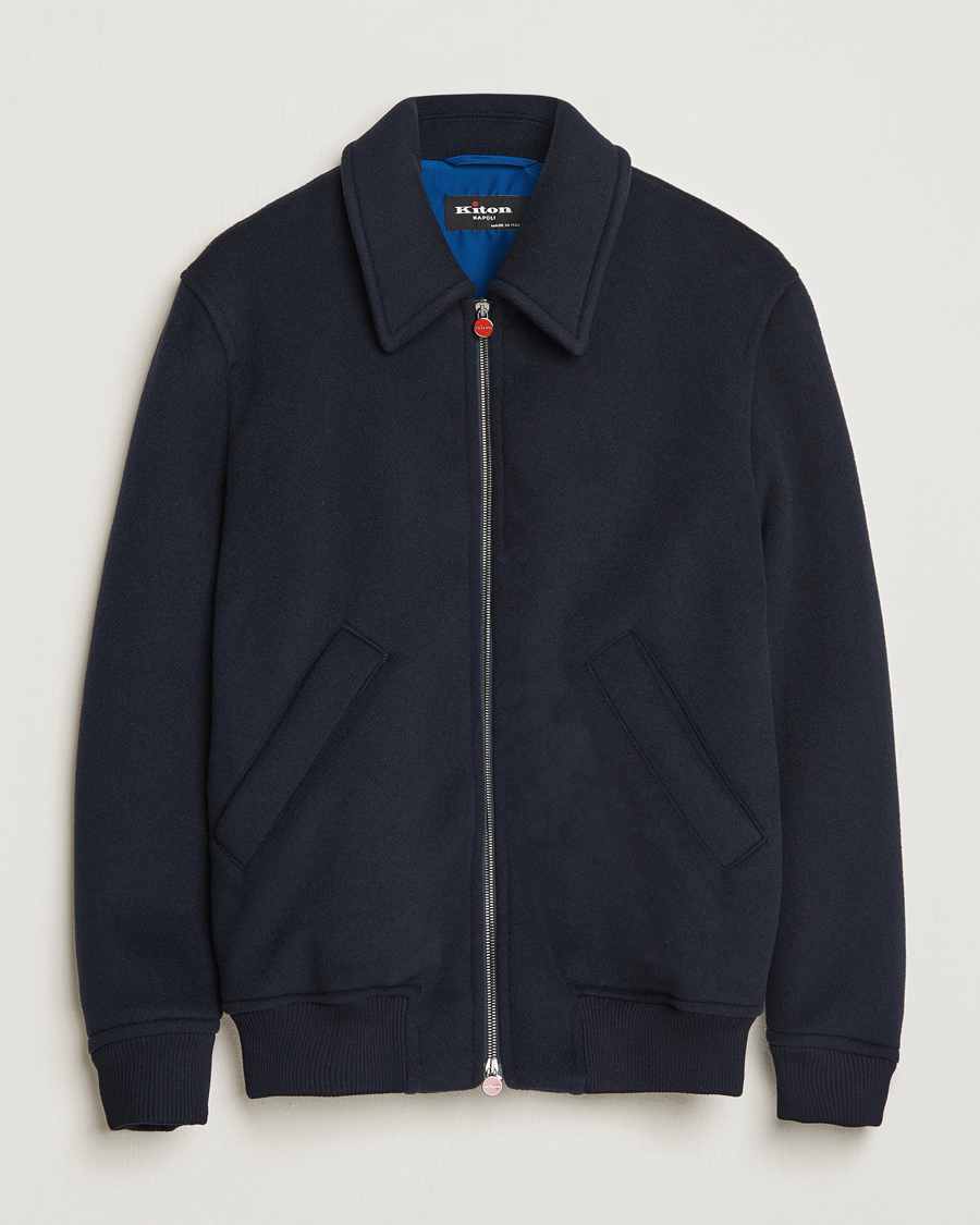 Herre | Jakker | Kiton | Wool/Cashmere Bomber Jacket Navy