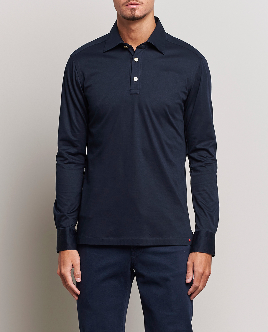 Herre | Kiton | Kiton | Popover Shirt Navy