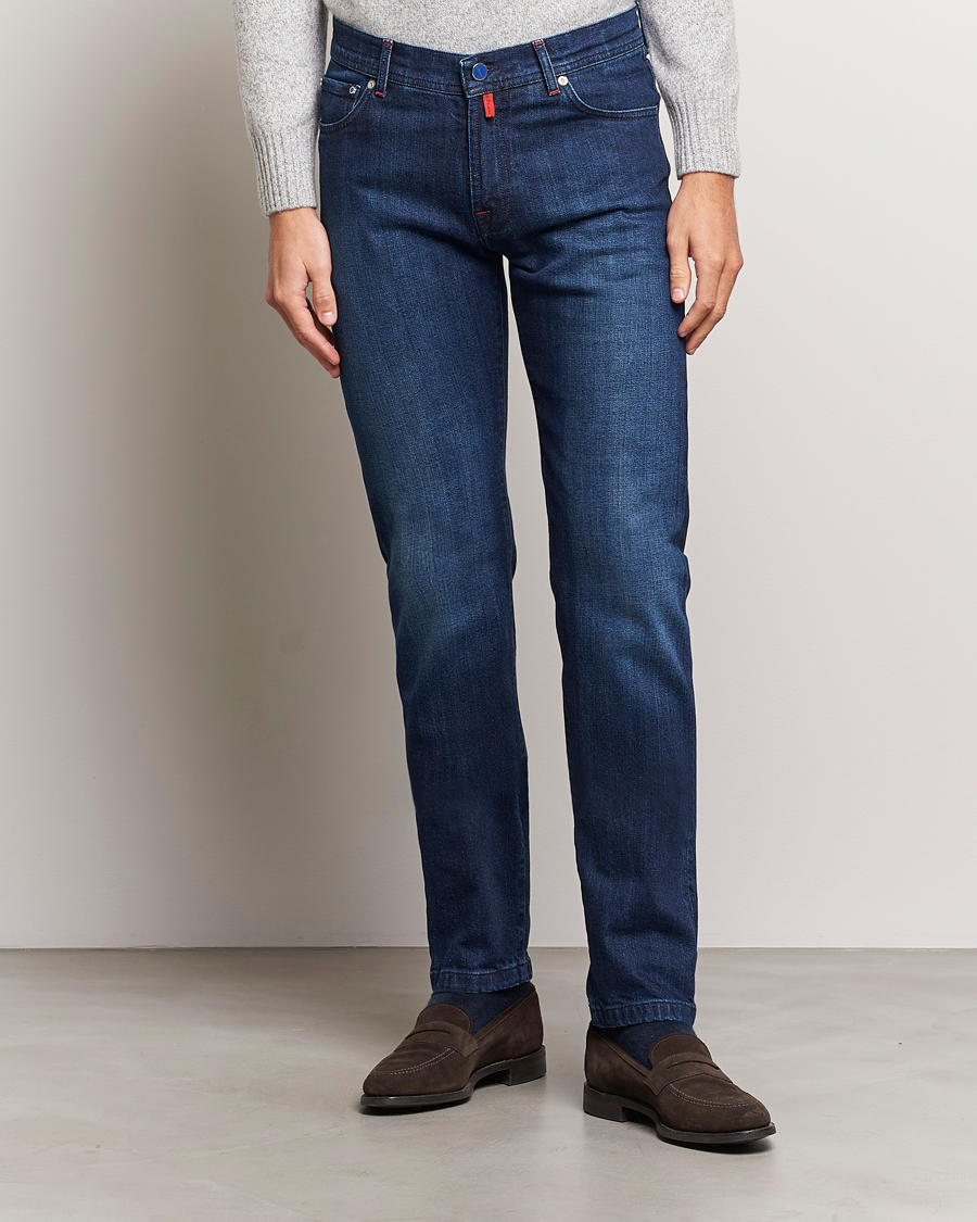 Herre | Jeans | Kiton | Slim Fit Stretch Jeans Medium Blue Wash