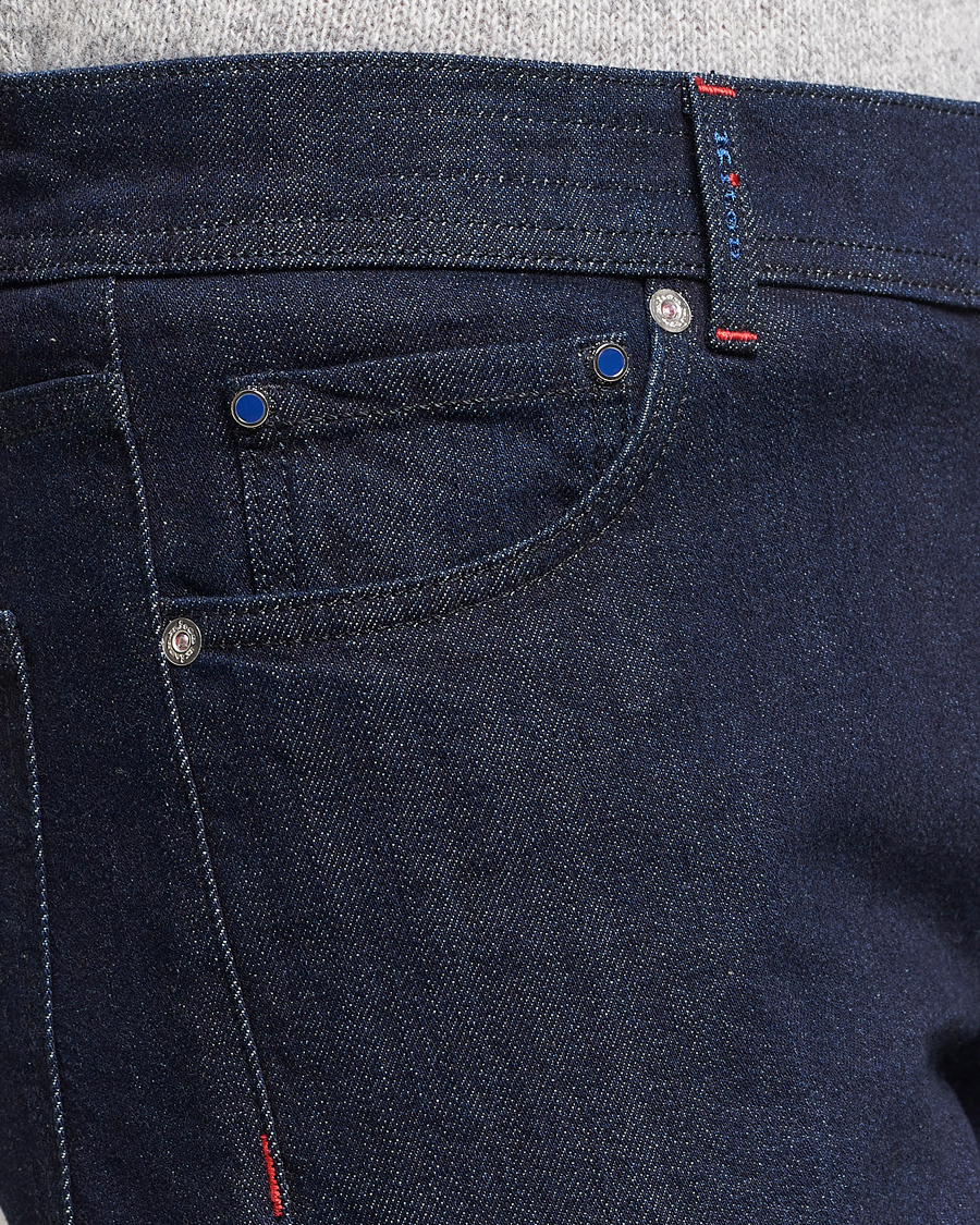 Herre | Jeans | Kiton | Slim Fit Stretch Jeans Dark Blue Wash