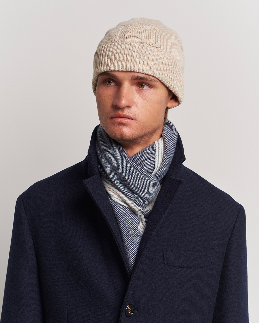 Herre | Kiton Cashmere Beanie Beige | Kiton | Cashmere Beanie Beige