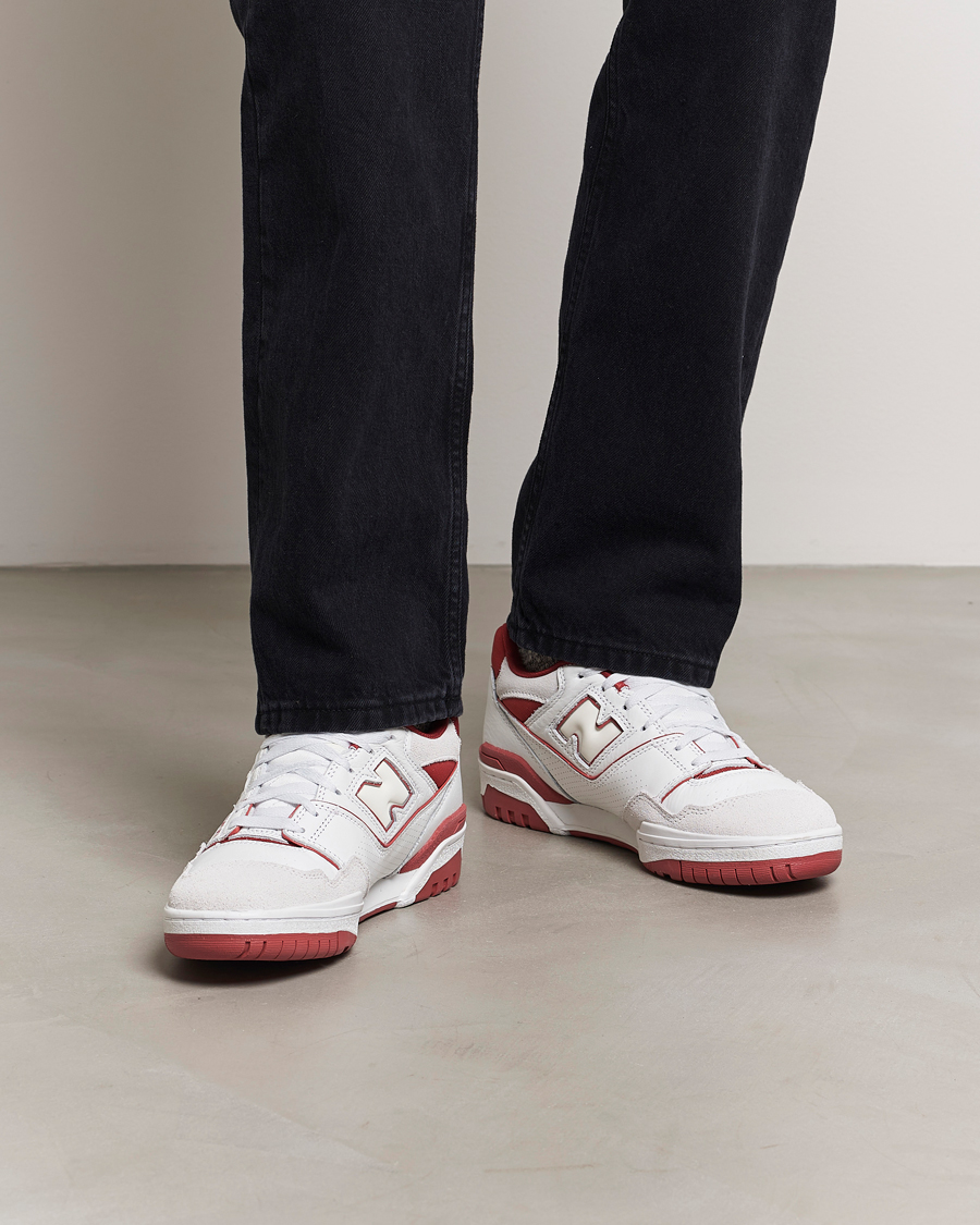 Herre | New Balance 550 Sneakers White/Red | New Balance | 550 Sneakers White/Red