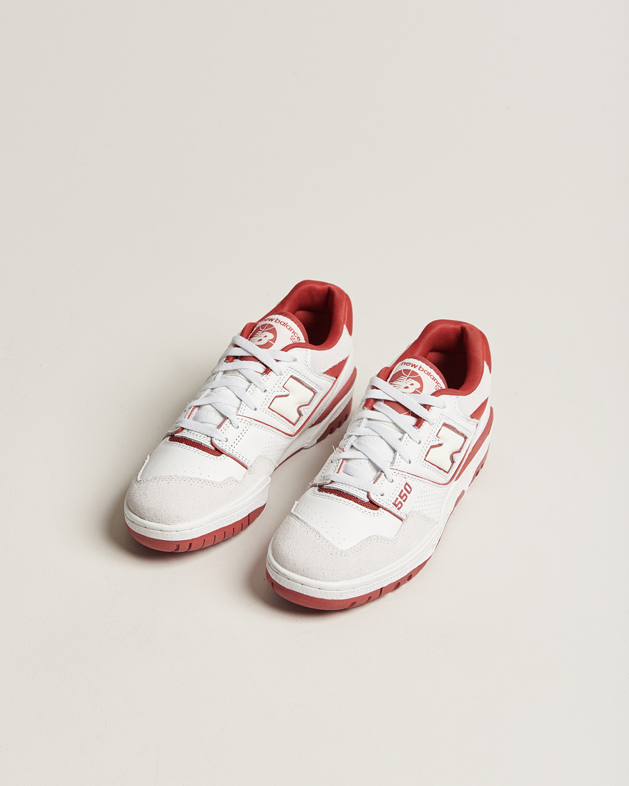 Herre | New Balance 550 Sneakers White/Red | New Balance | 550 Sneakers White/Red