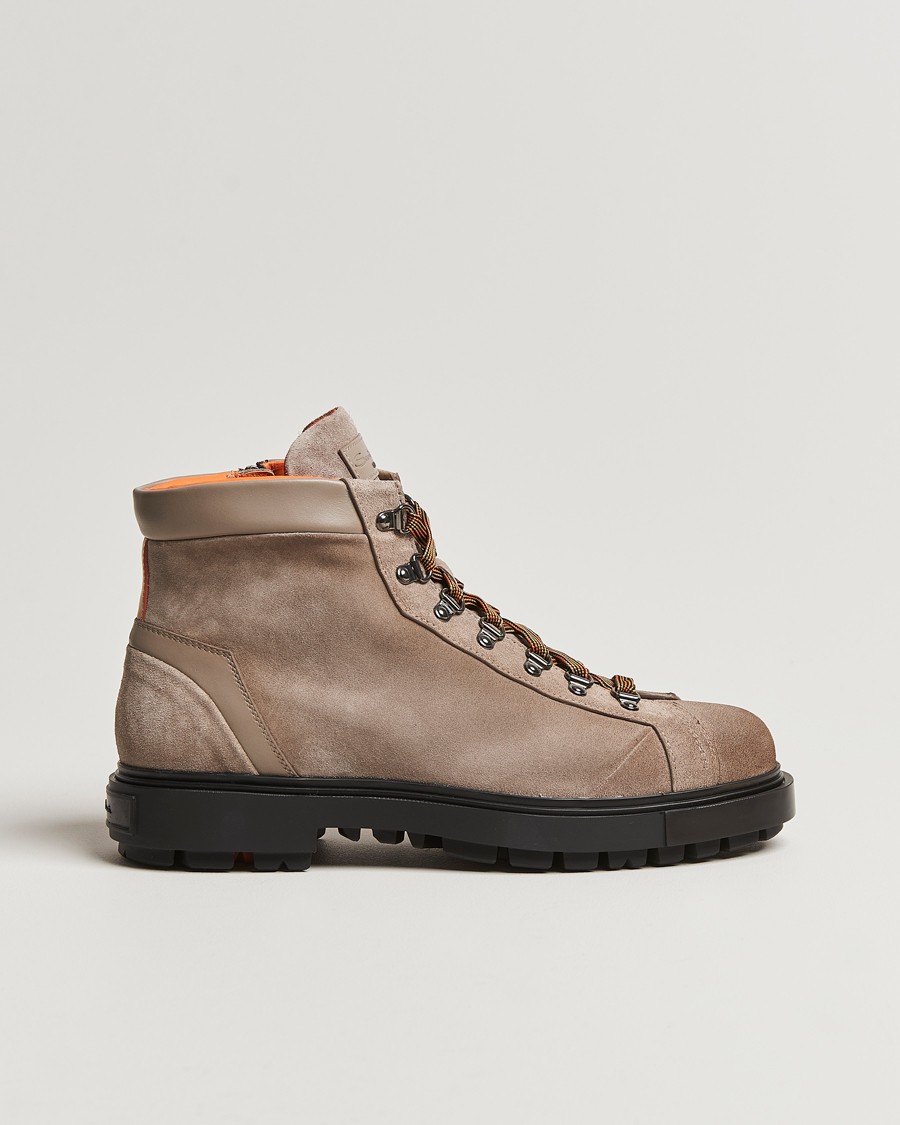 Herre | Santoni St Moritz Winter Boots Beige Suede | Santoni | St Moritz Winter Boots Beige Suede