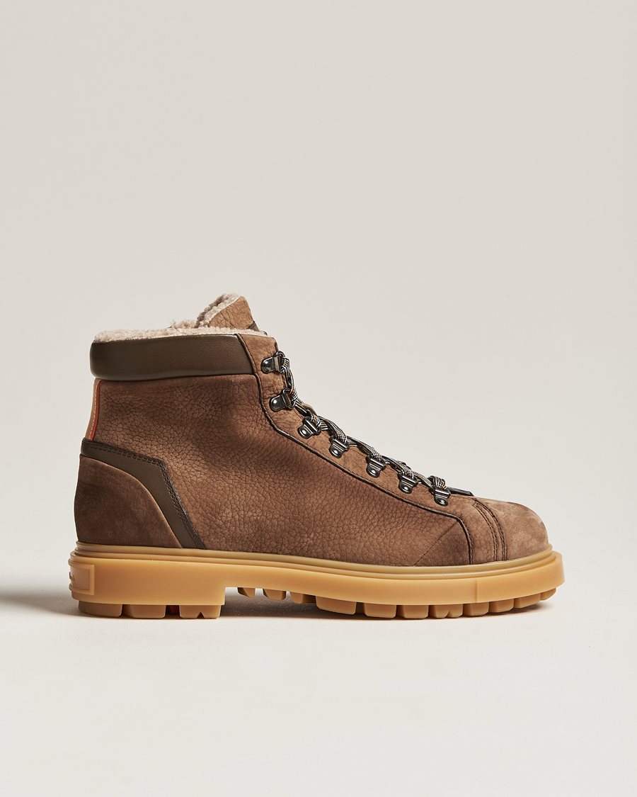 Herre | Santoni St Moritz Winter Boots Brown Nubuck | Santoni | St Moritz Winter Boots Brown Nubuck