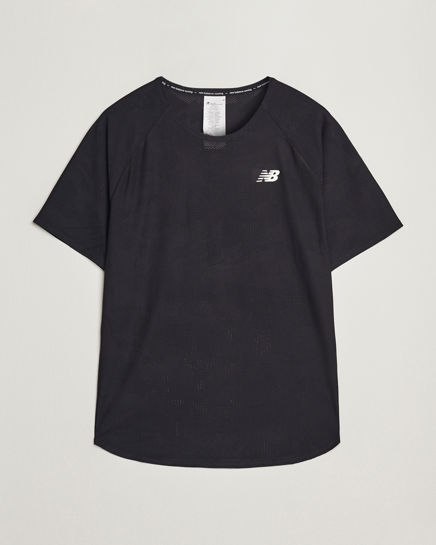 Herre | Sorte t-shirts | New Balance Running | Q Speed Jacquard T-Shirt Black
