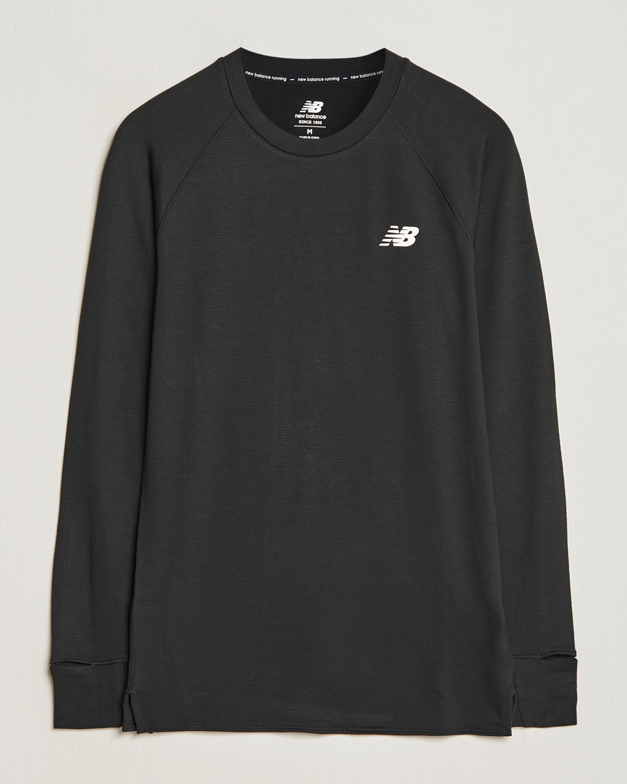 Herre |  | New Balance | Running Q Speed Jacquard Long Sleeve T-Shirt Black