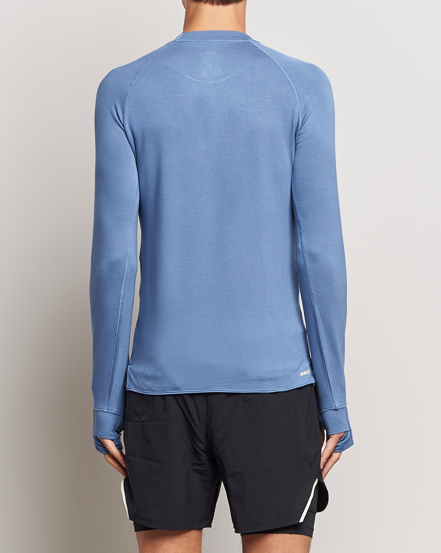 Herre | T-Shirts | New Balance | Running Q Speed Jacquard Long Sleeve T-Shirt Mercury Blue