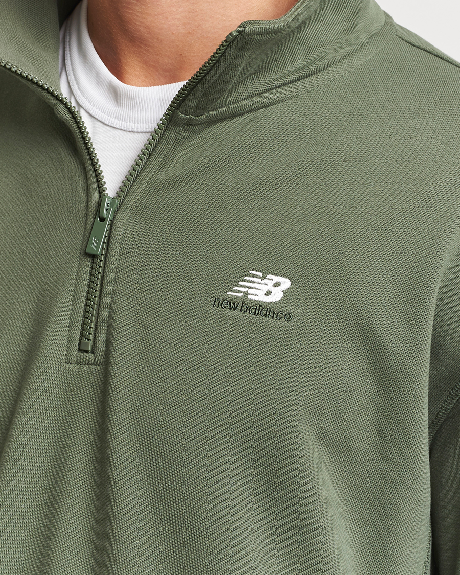 Herre | Trøjer | New Balance | Athletics Terry 1/4 Zip Deep Olive Green