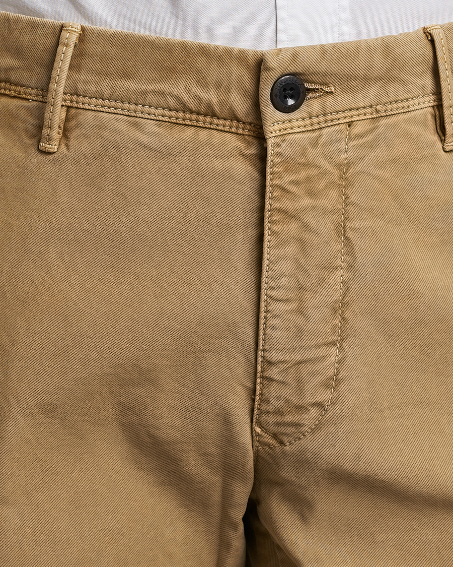 Herre | Bukser | Incotex | Slim Fit Garment Dyed Slacks Khaki