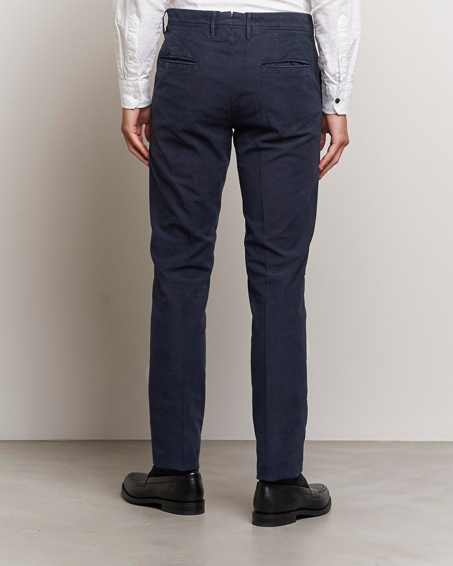 Herre | Bukser | Incotex | Slim Fit Garment Dyed Slacks Navy