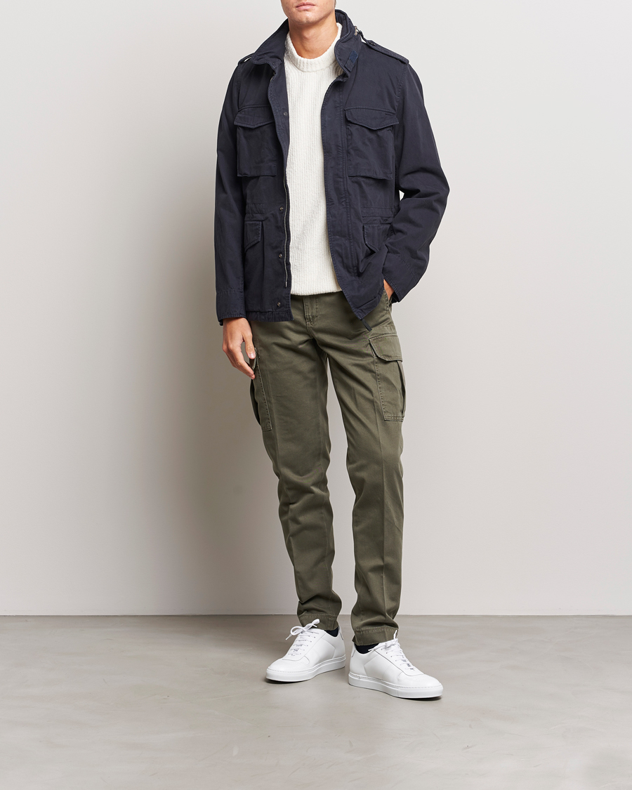 Herre | Bukser | Incotex | Slim Fit Cargo Pants Military