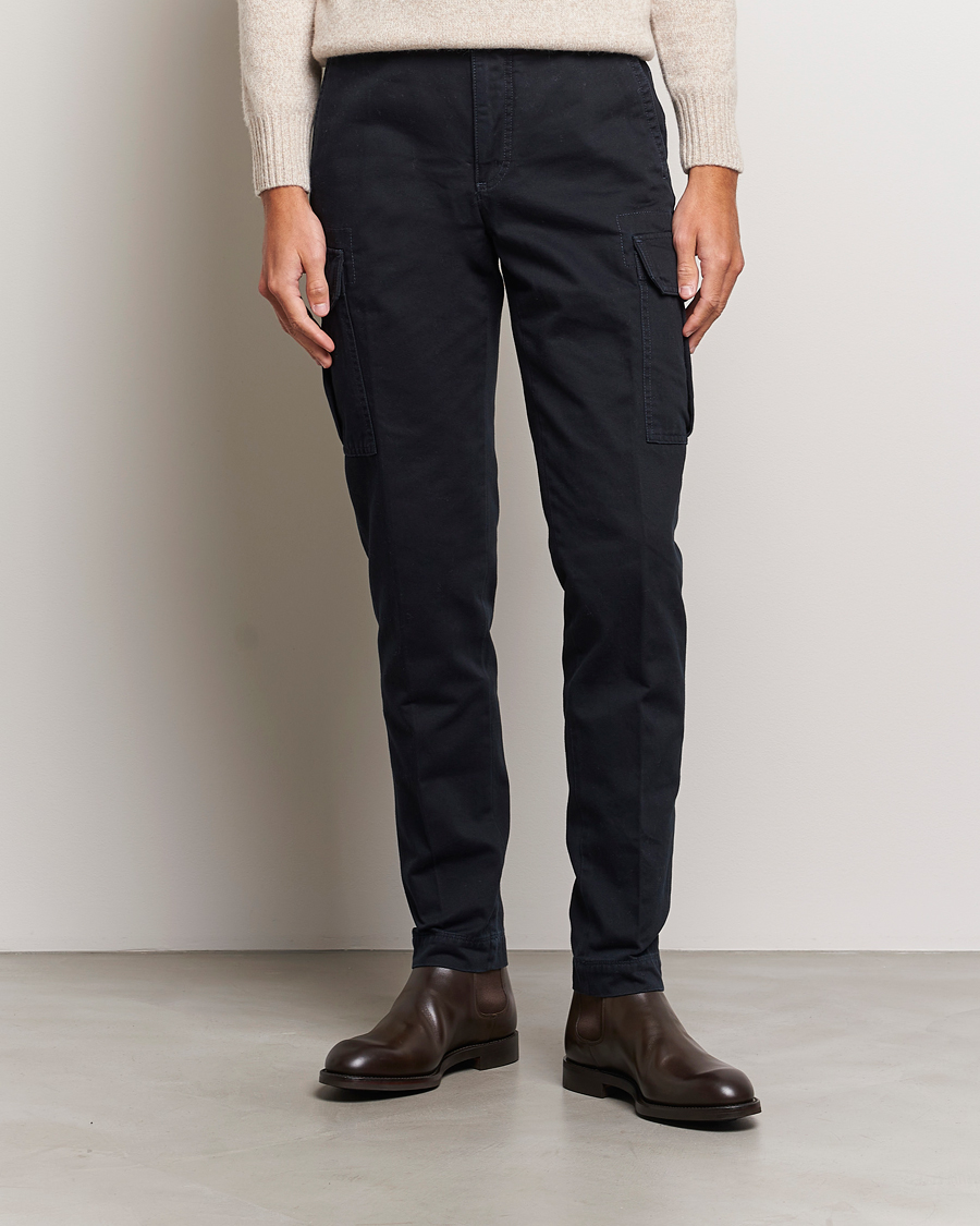 Herre | Tøj | Incotex | Slim Fit Cargo Pants Navy