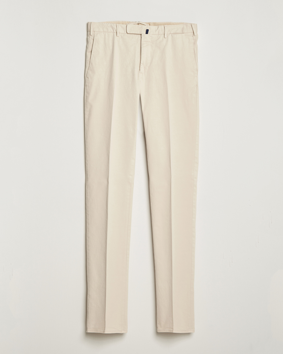 Herre | Bukser | Incotex | Slim Fit Cotton Stretch Chinos Off White