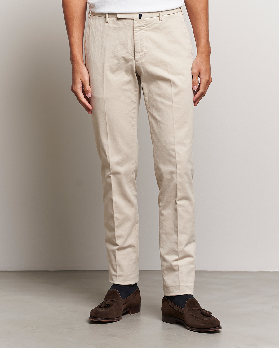 Herre | Chinos | Incotex | Slim Fit Cotton Stretch Chinos Off White