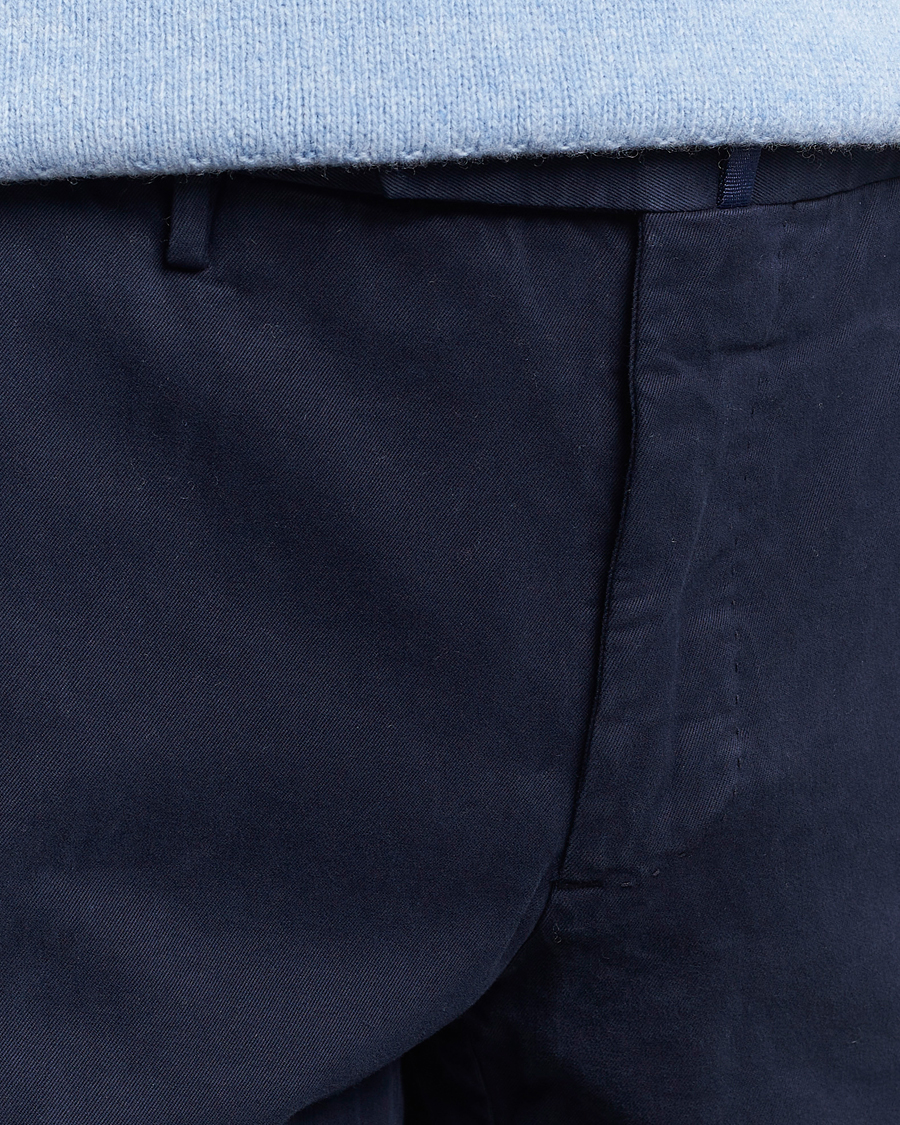 Herre | Bukser | Incotex | Slim Fit Cotton Stretch Chinos Navy