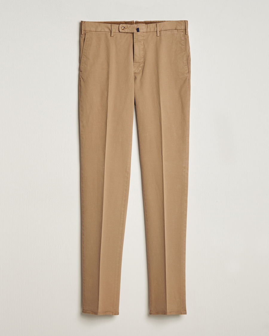 Herre | Bukser | Incotex | Regular Fit Cotton Chinos Beige
