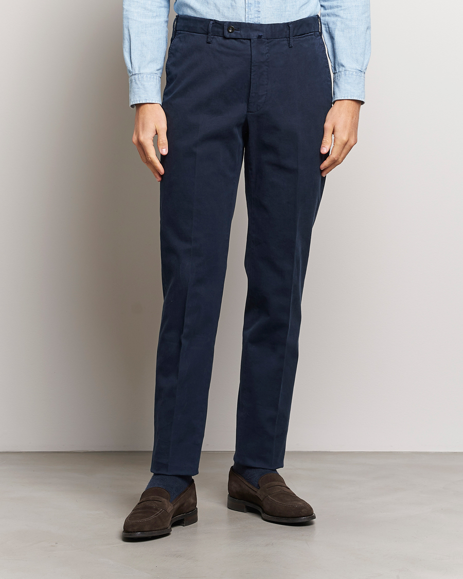 Herre | Tøj | Incotex | Regular Fit Cotton Chinos Navy