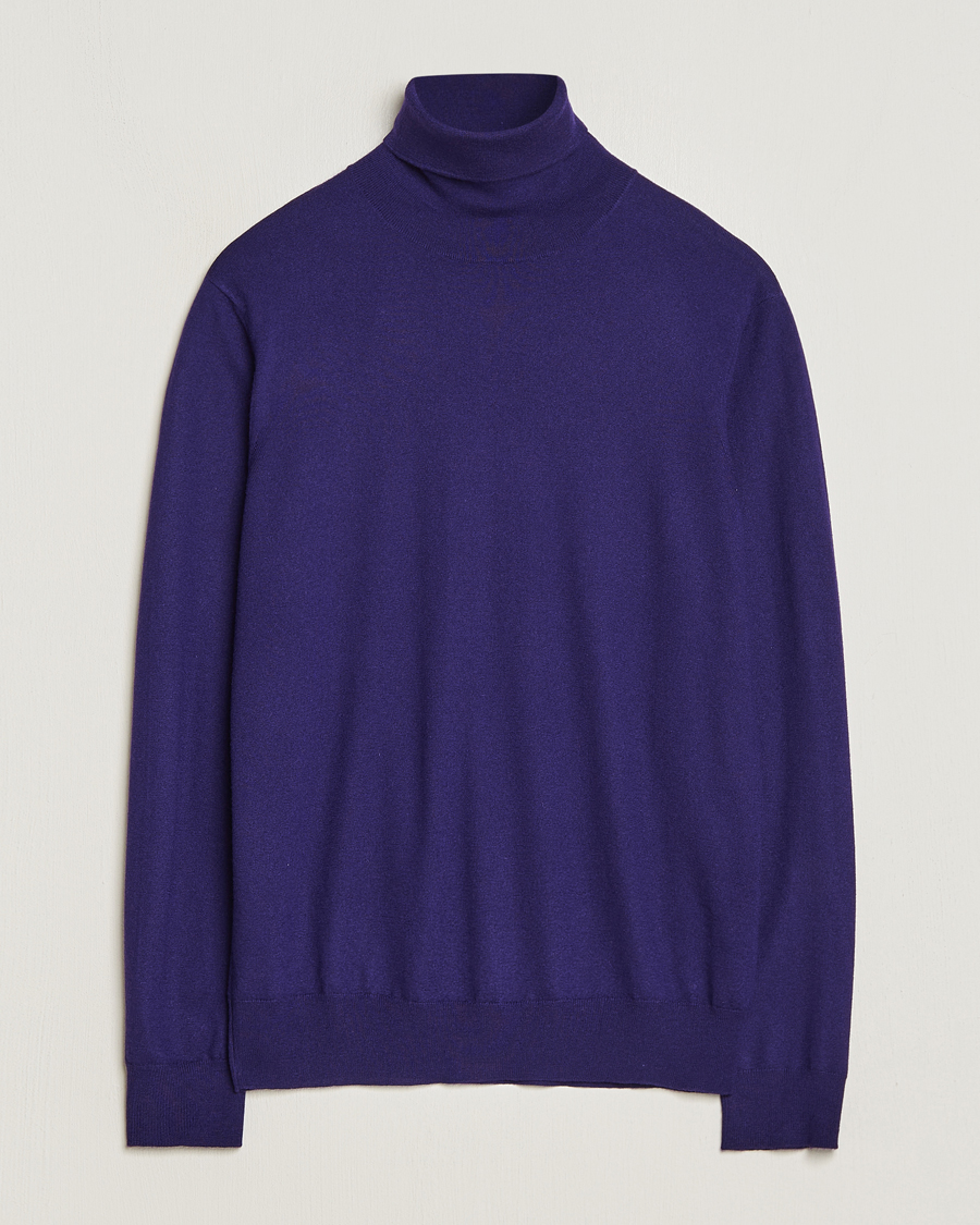 Herre | Trøjer | Ralph Lauren Purple Label | Cashmere Jersey Rollneck Purple