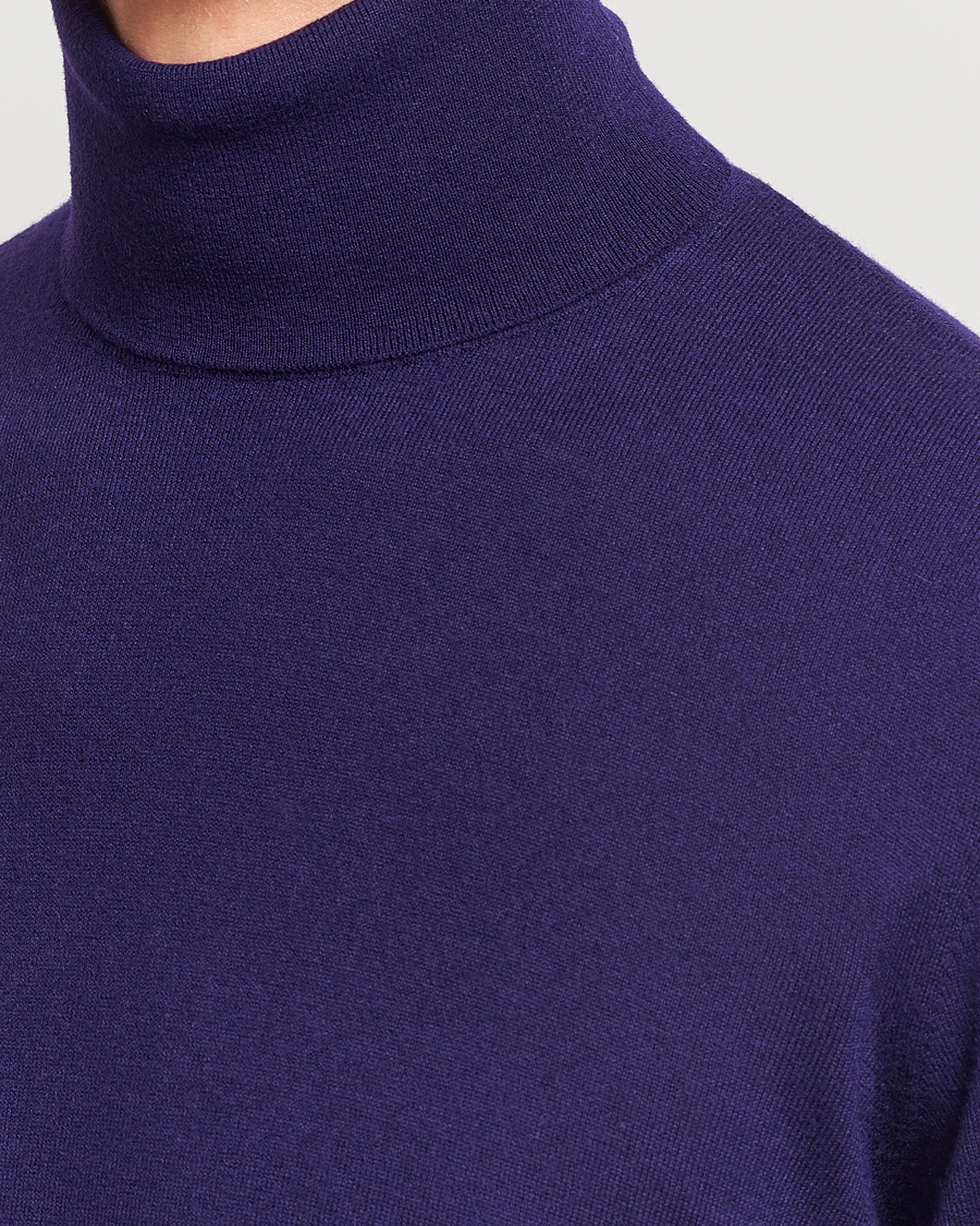 Herre | Trøjer | Ralph Lauren Purple Label | Cashmere Jersey Rollneck Purple