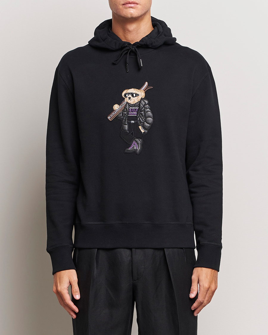Herre | Trøjer | Ralph Lauren Purple Label | Luxury Fleece Bear Hoodie Black