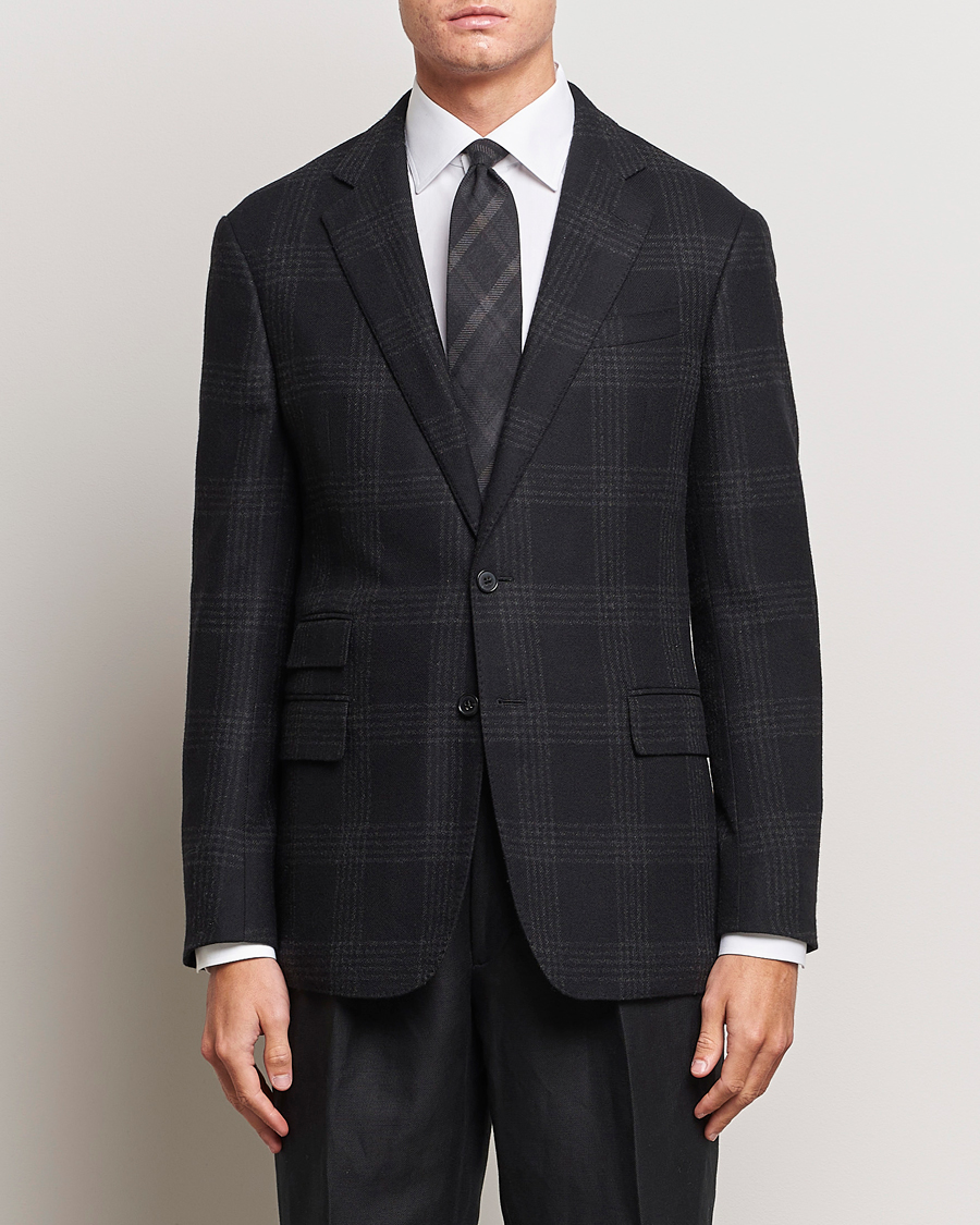 Herre | Uldblazer | Ralph Lauren Purple Label | Breasted Sportscoat Black