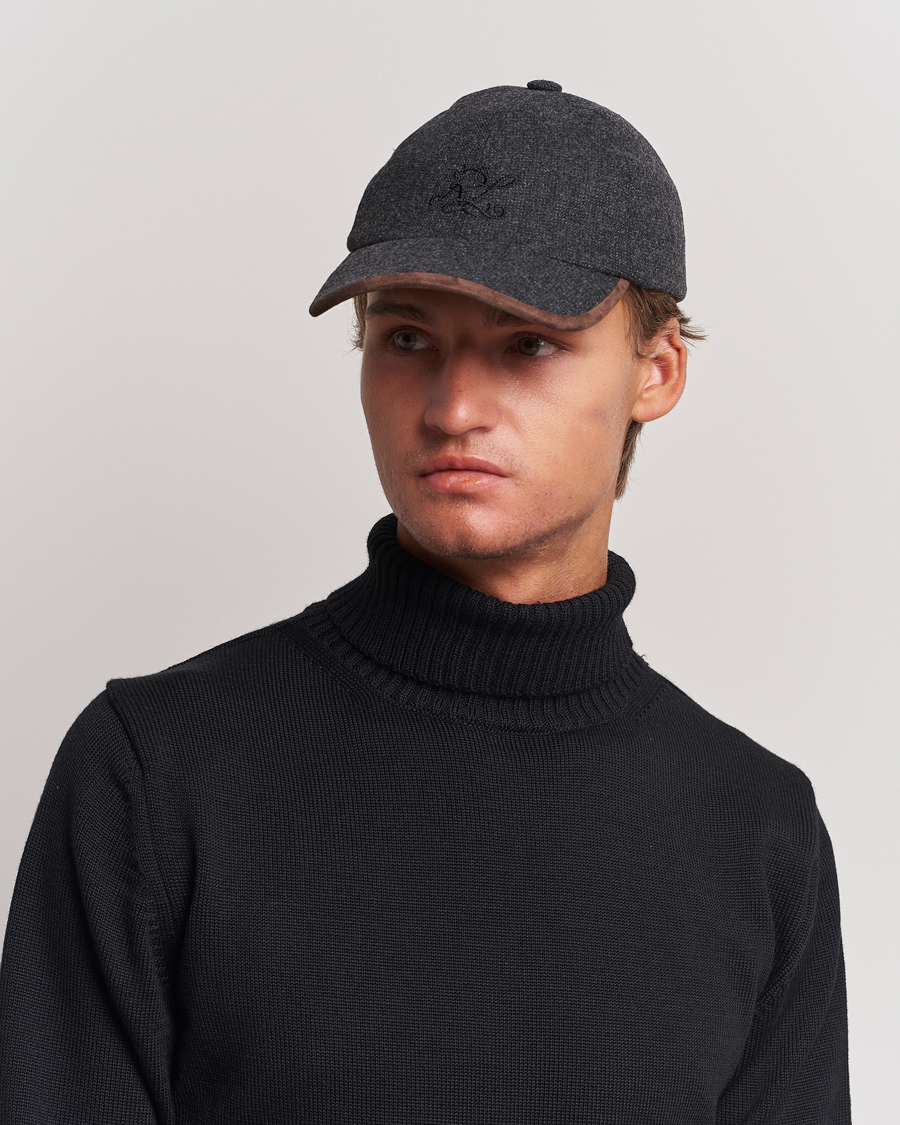 Herre | Ralph Lauren Purple Label Herringbone Wool Baseball Cap Charcoal | Ralph Lauren Purple Label | Herringbone Wool Baseball Cap Charcoal
