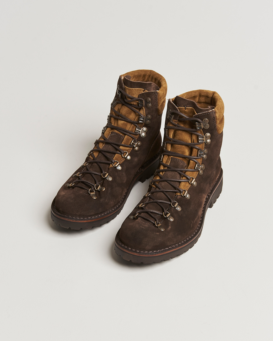 ALAIA 26S MULE IN DARK BROWN SUEDE AND WOOL