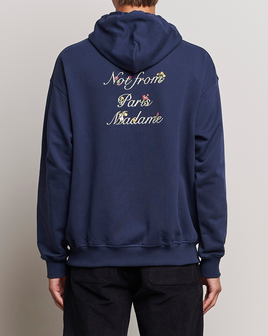 Herre | Trøjer | Drôle de Monsieur | Flower Slogan Hoodie Navy